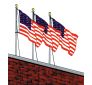 6' Streaming Roof Mount Flagpole Set